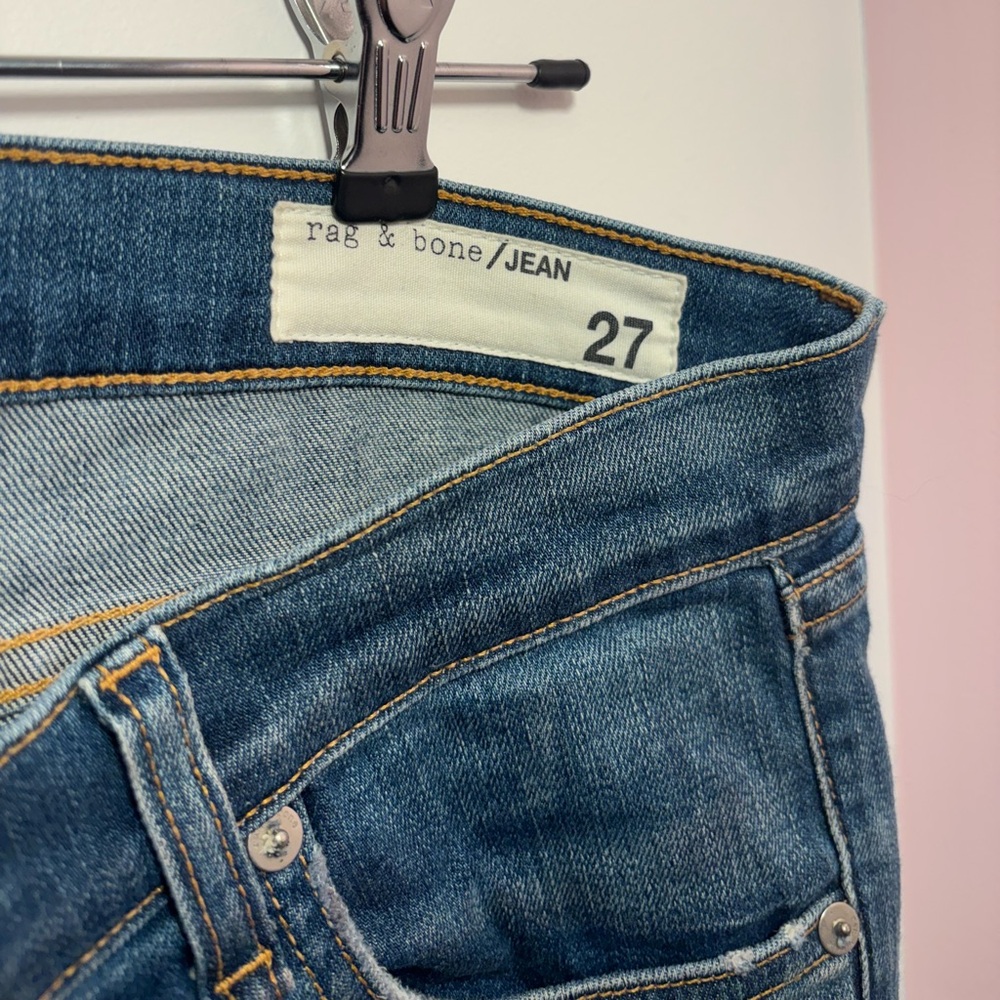 Rag & Bone Women's Ripped Blue Jeans